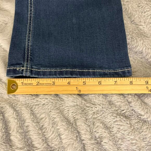 Earl Jeans Women 10 Slim Boot Medium Wash Embroidered Rhinestone Flap Pocket - Picture 9 of 9